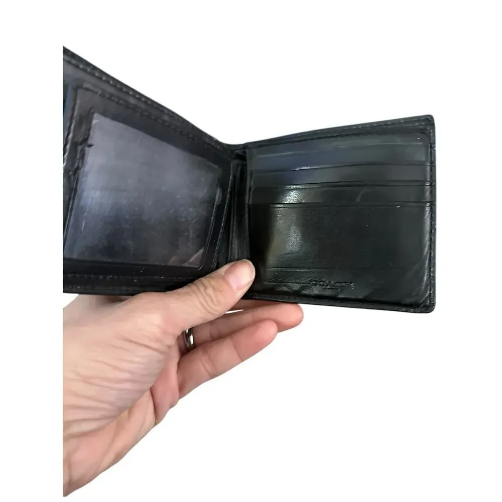 Coach Men's F75006 Charcoal Black Coin Case Signature Wallet